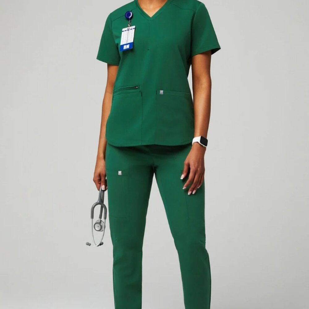 FABLETICS Hunter Green High-Rise On-Call Scrub Jogger